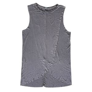 Don't Ask Why American Eagle Gray Wrap Tank Top Sleeveless Crew Neck One Size